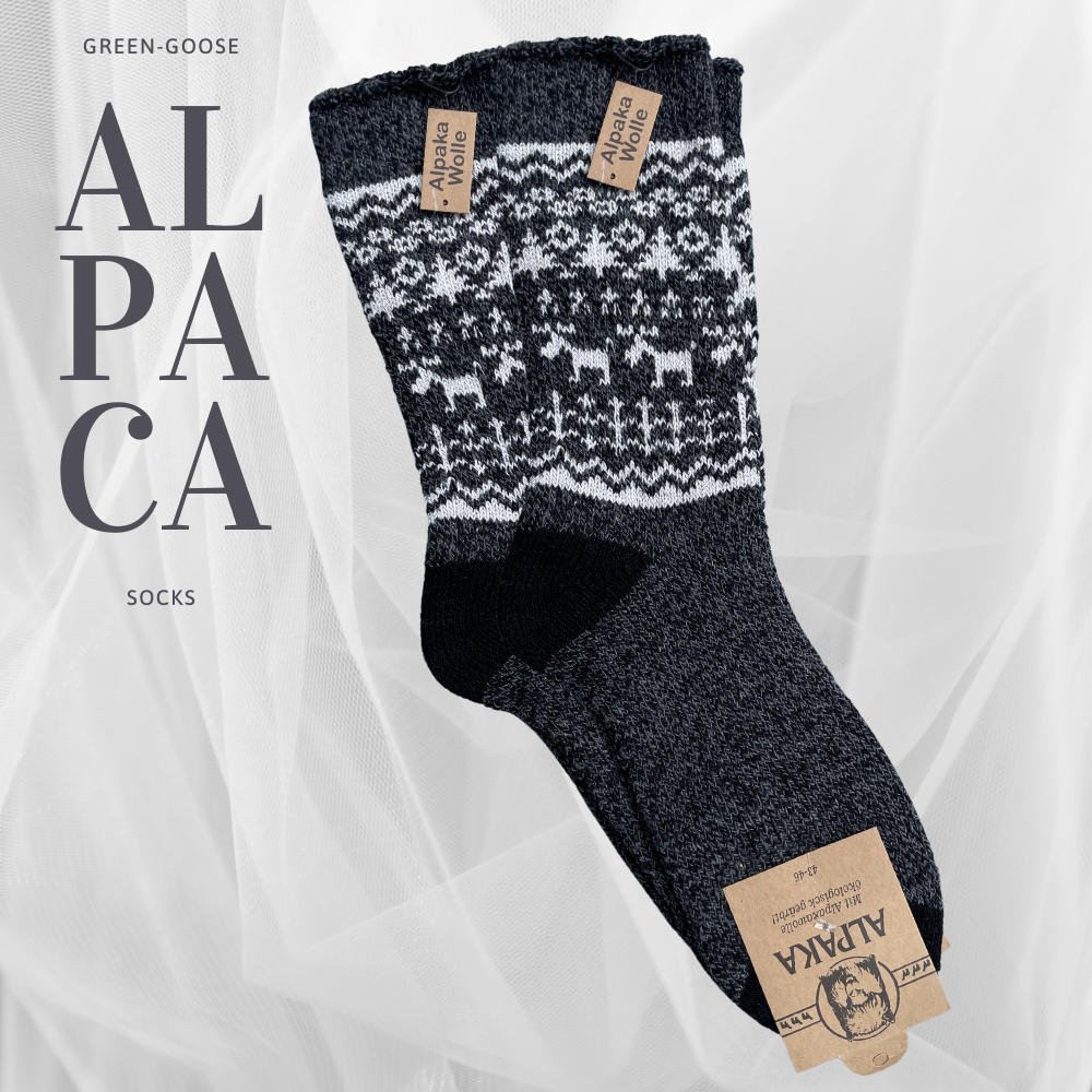 Alpakasocken Damen | 2 Paar | Blau grau