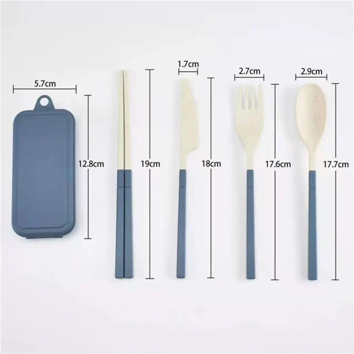 Biobasiertes Besteckset faltbar | Gelb