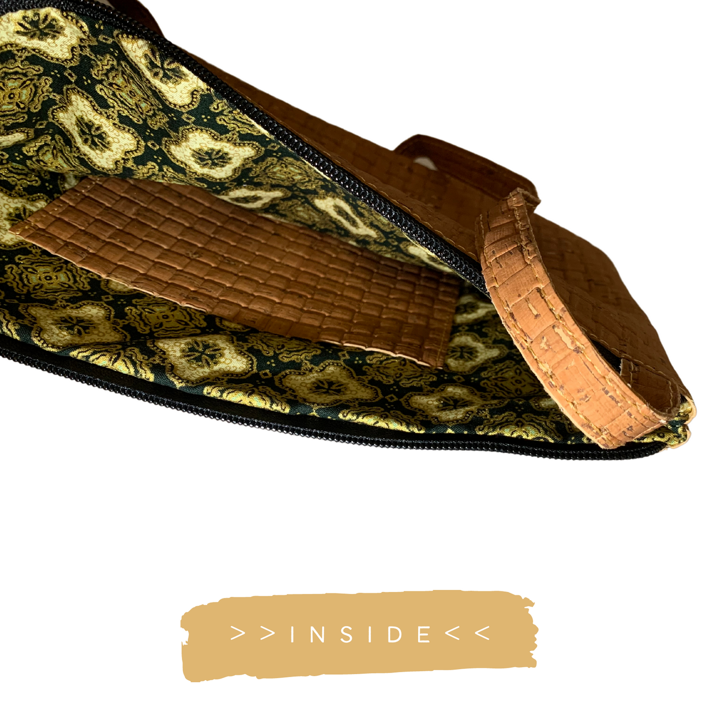 Cork Crossbody Handbag | Turquoise Tiles