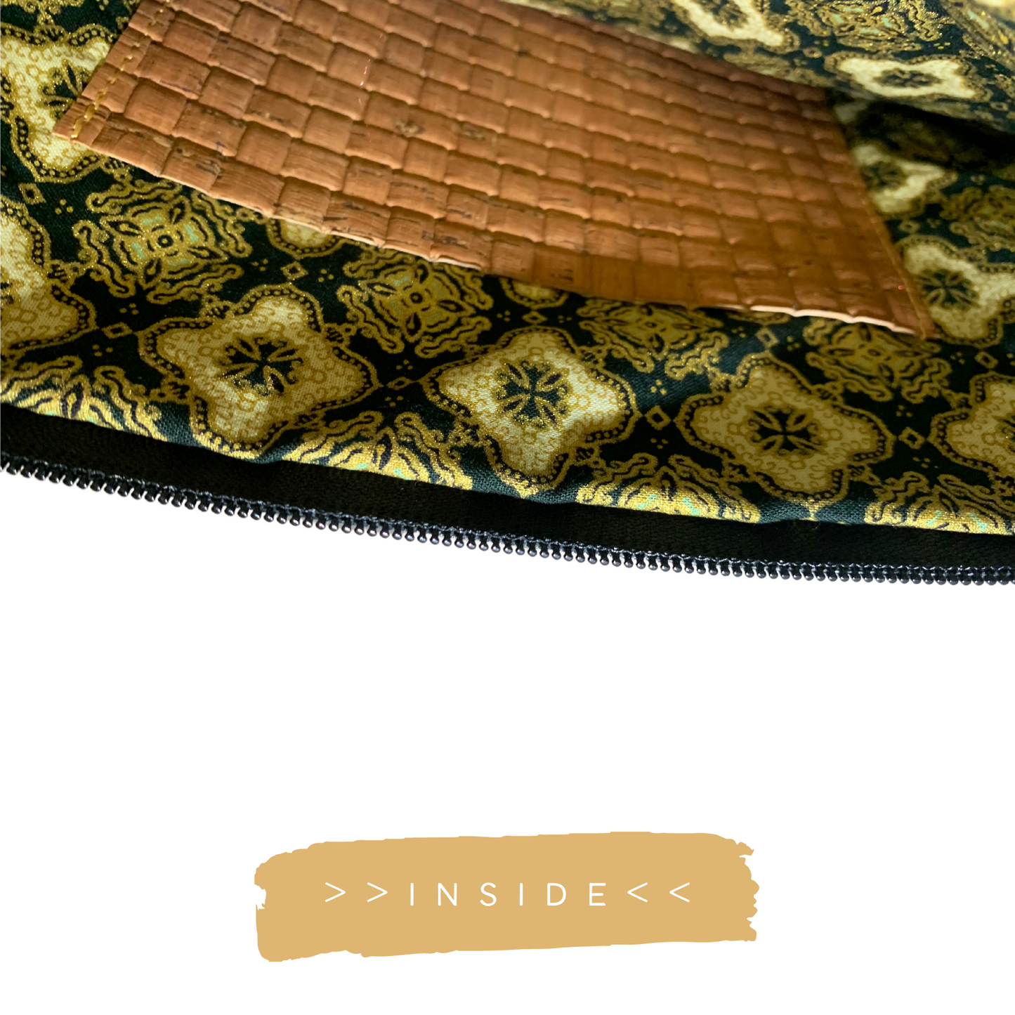 Cork Crossbody Handbag | Turquoise Tiles