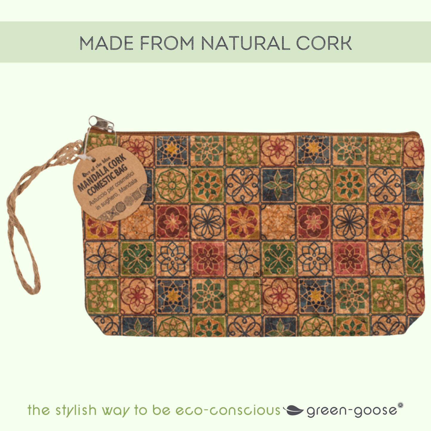 Kork-Make-up-Tasche | Französische Fliese