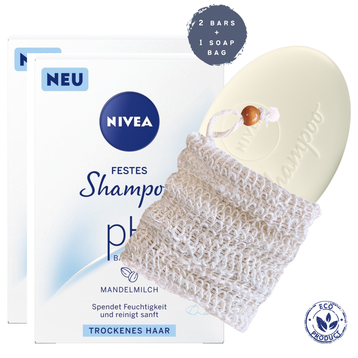 Nivea Solid Shampoo with Almond Milk | Dry hair