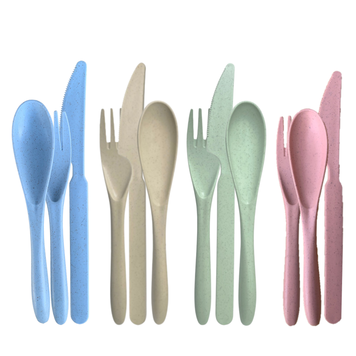 Biobasiertes Besteckset | Rosa