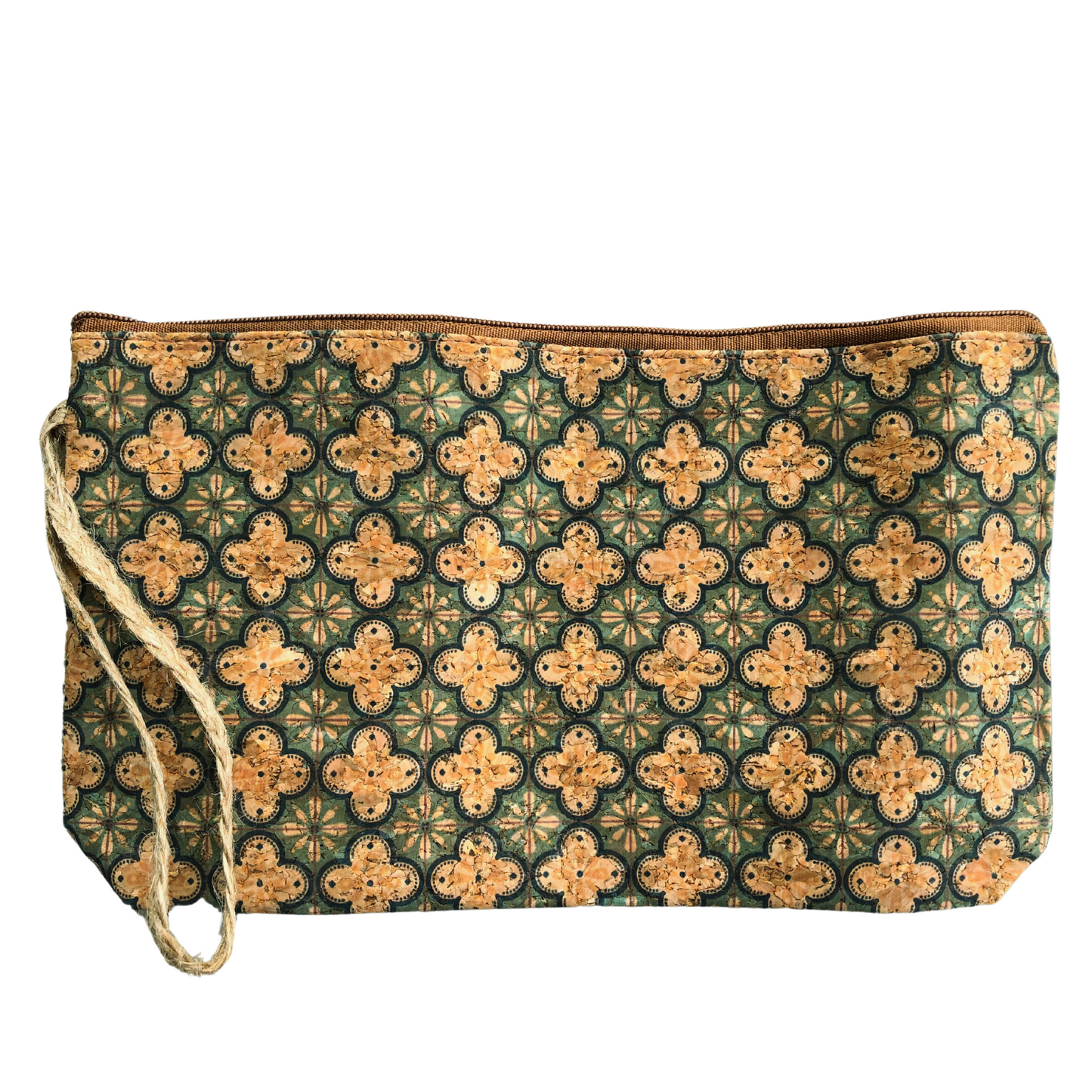 Large Pencil Case and Purse Cork | Black Tile