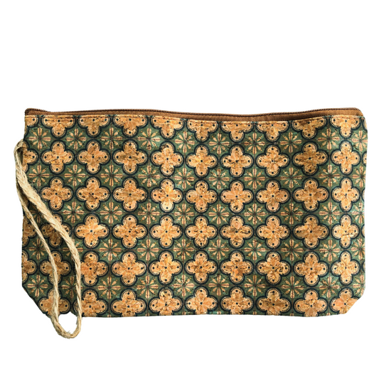 Kork-Make-up-Tasche | Türkis