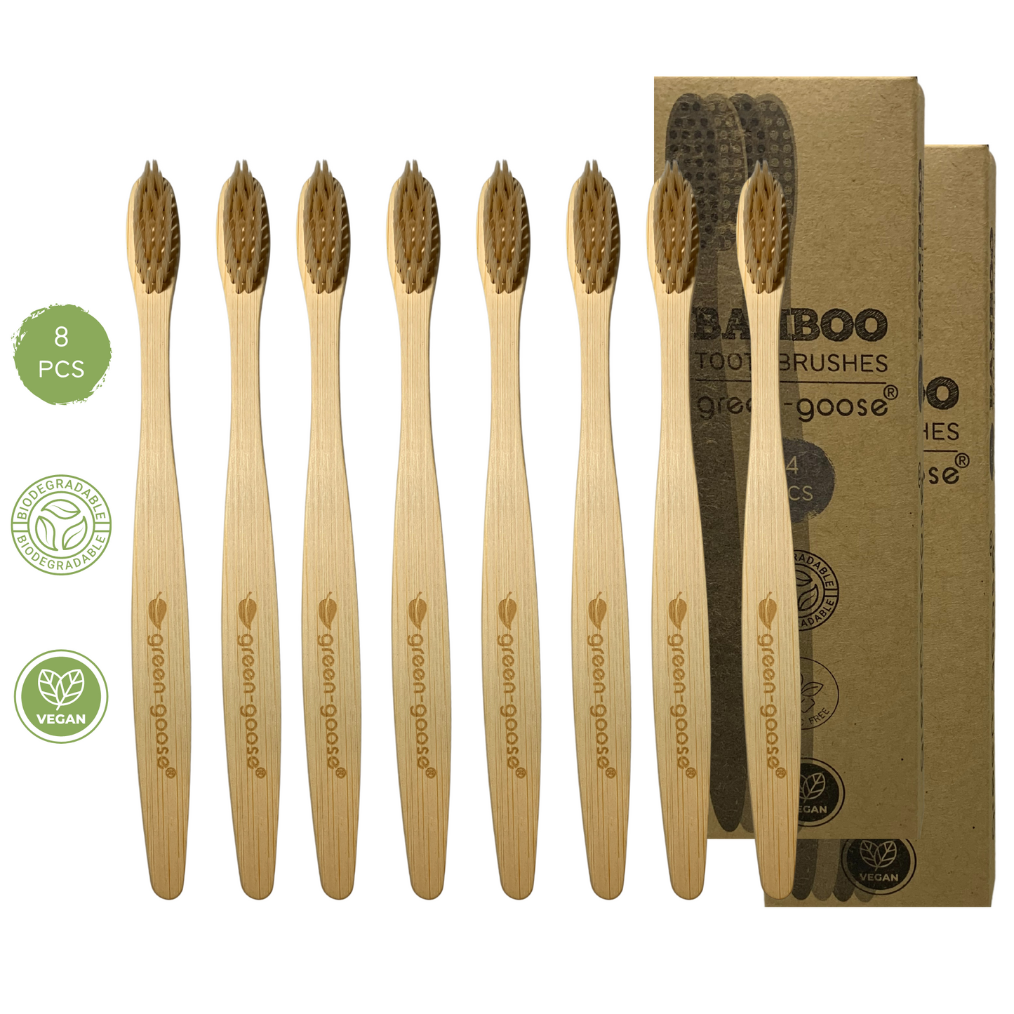 Bamboo Toothbrush | 4 Pieces | Hard & Medium