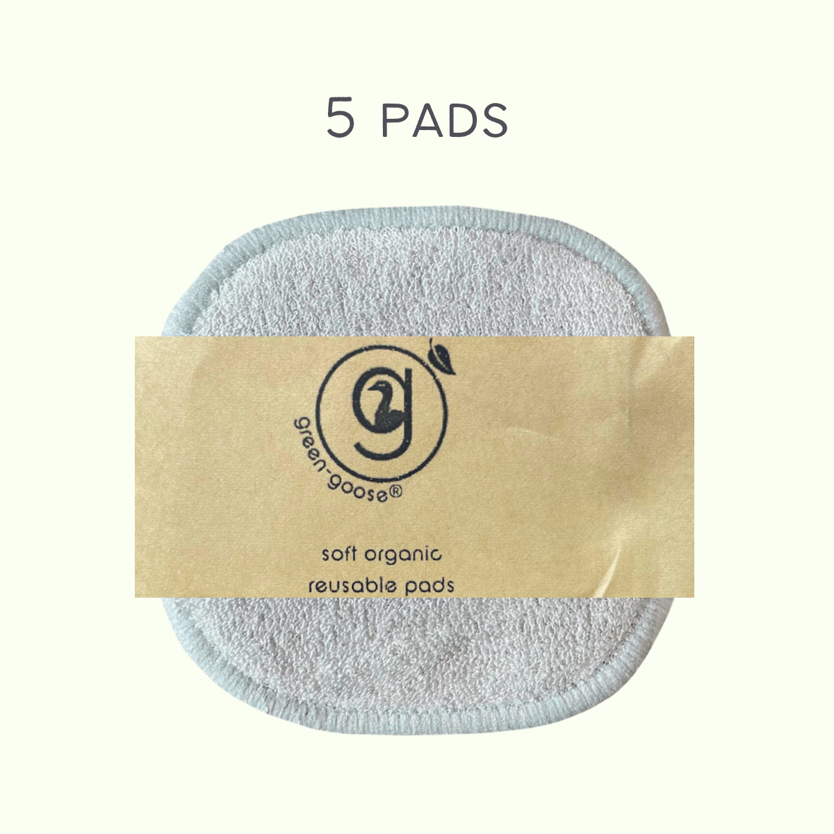 Reusable XL Bamboo Organic Cotton 3-layer Cotton Pads | 5 Pieces | Medium