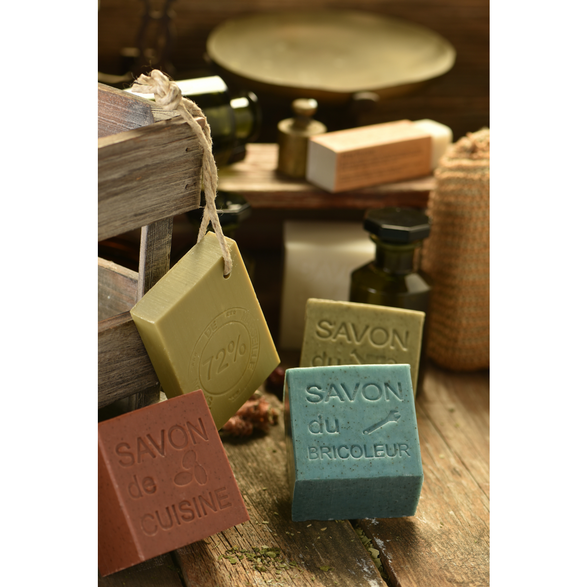 Soap with Olive Tree Wood Soap Holder | Lavender, Rose