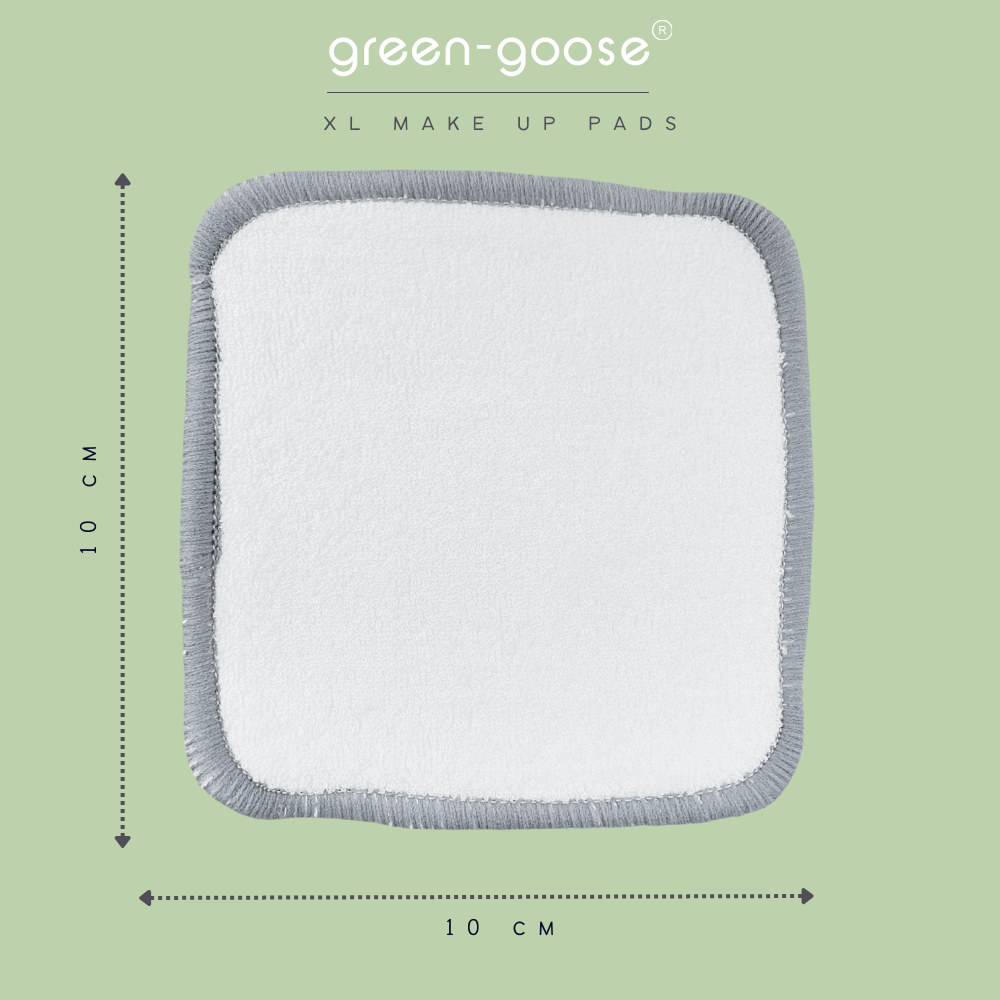 Reusable XL Bamboo Organic Cotton 3-layer Cotton Pads | 5 Pieces | Soft