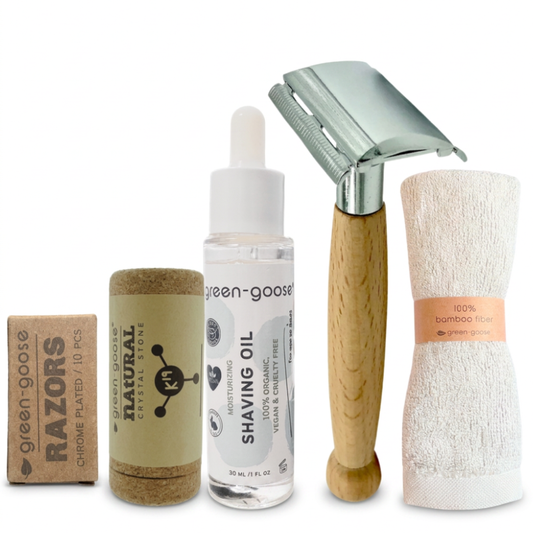 Shaving Set with Shaving Oil | Rose gold