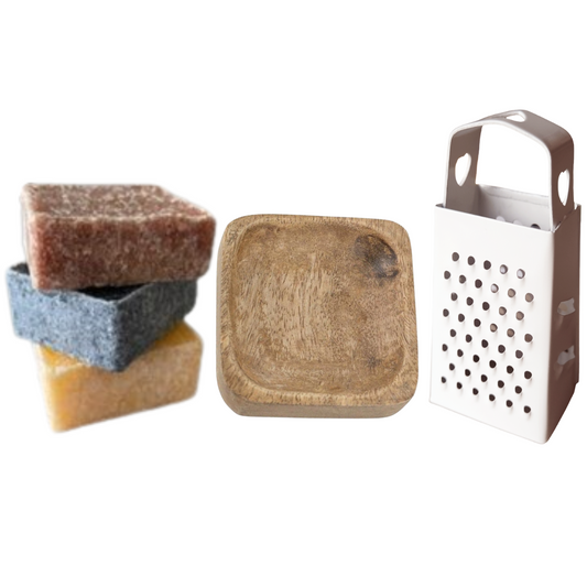 Soap with Olive Tree Wood Soap Holder | Lavender, Rose