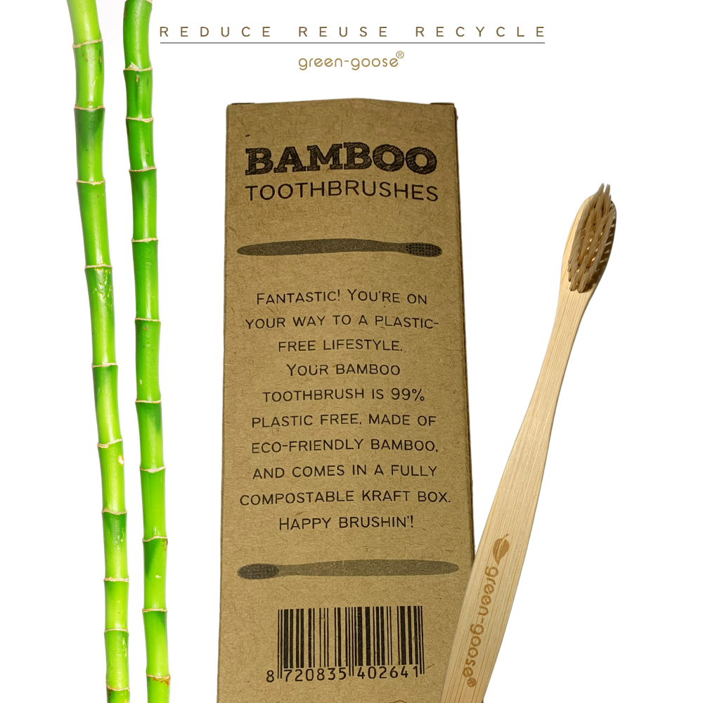 Bamboo Toothbrush | 4 Pieces | Hard & Medium