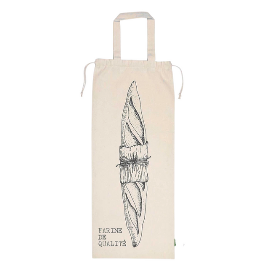 green-goose Katoenen Broodzak XXL - 27x82 cm - Creme