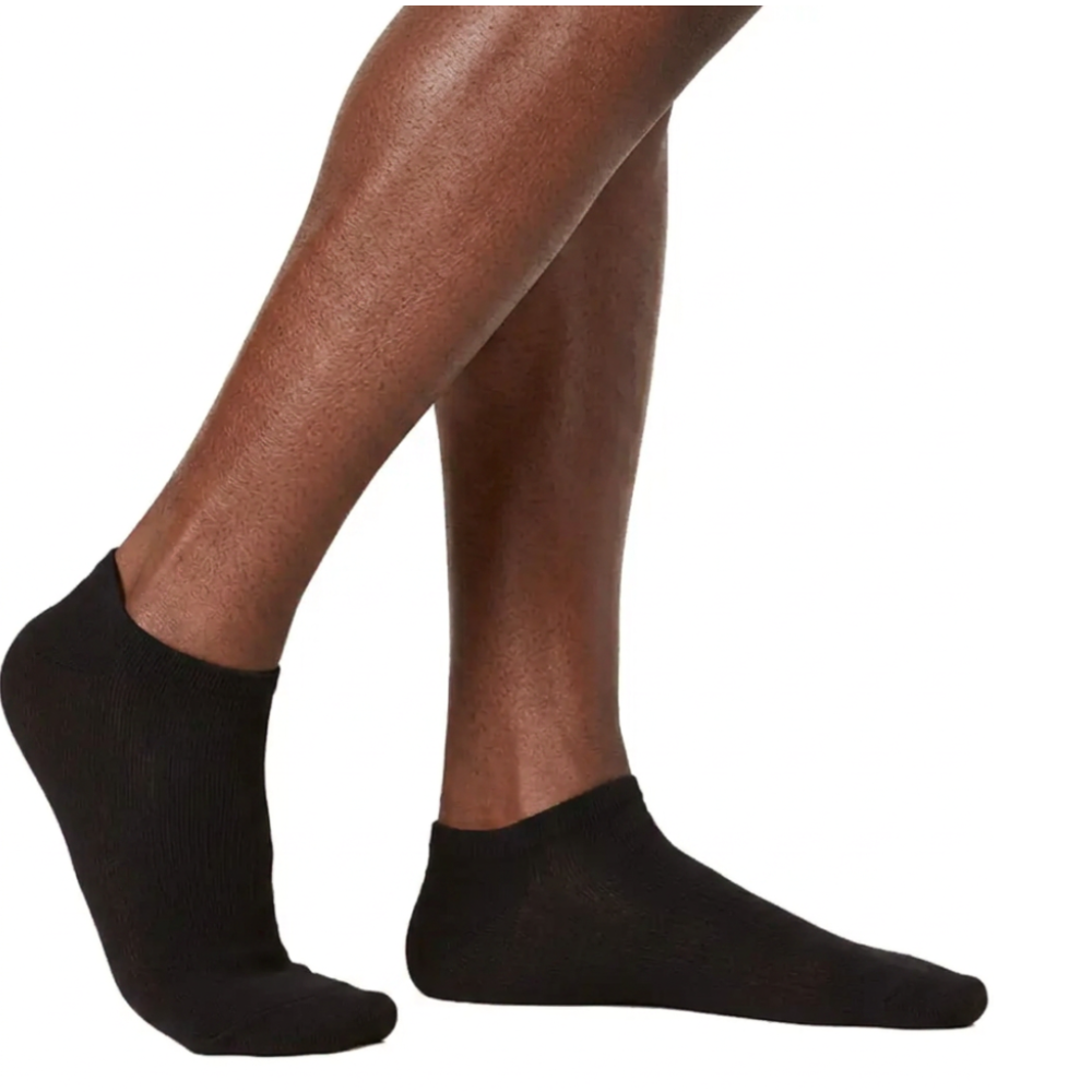 green-goose Bamboo Ankle Socks Men - 5 Pairs - Black - 95% Bamboo