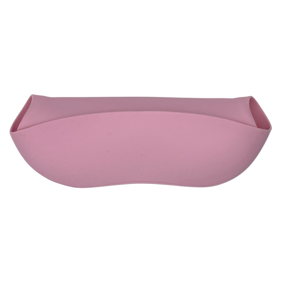 Silicone Bib and Bamboo Cutlery | Pink