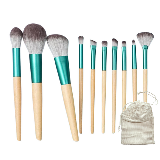 Make-up-Pinsel-Set mit Tasche | 10 Stück