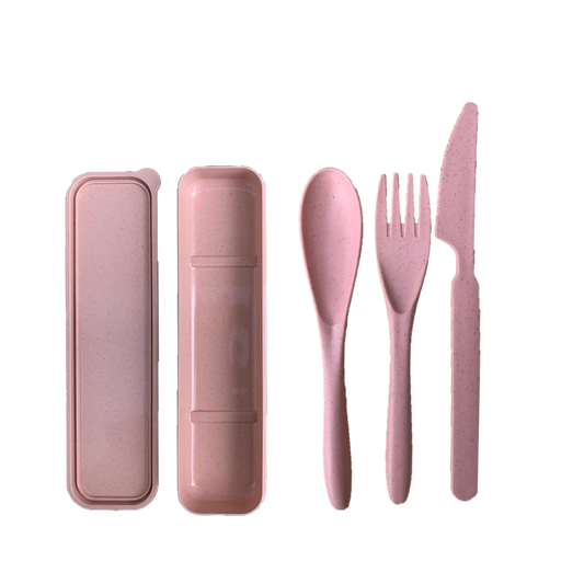 Bio-based Cutlery Set | Pink