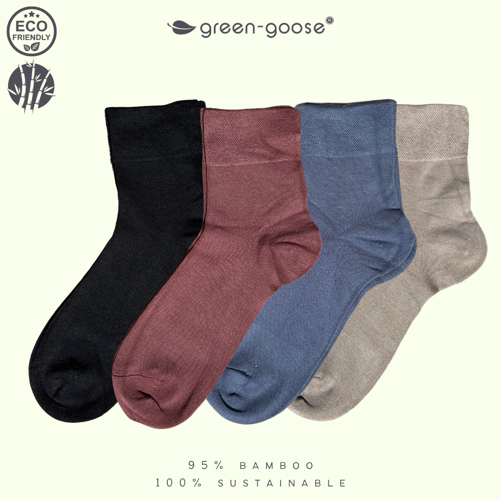 green-goose Bamboe Damessokken | 4 Paar | Multicolor