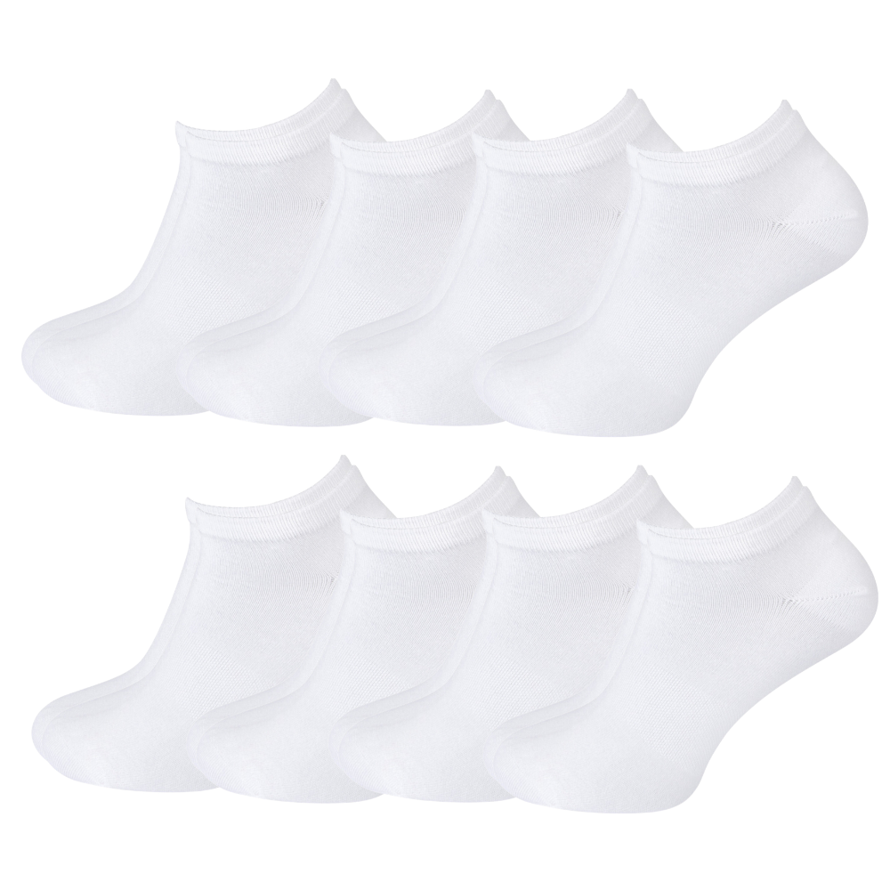 green-goose Bamboo Ankle Socks Men - 5 Pairs - White - 95% Bamboo