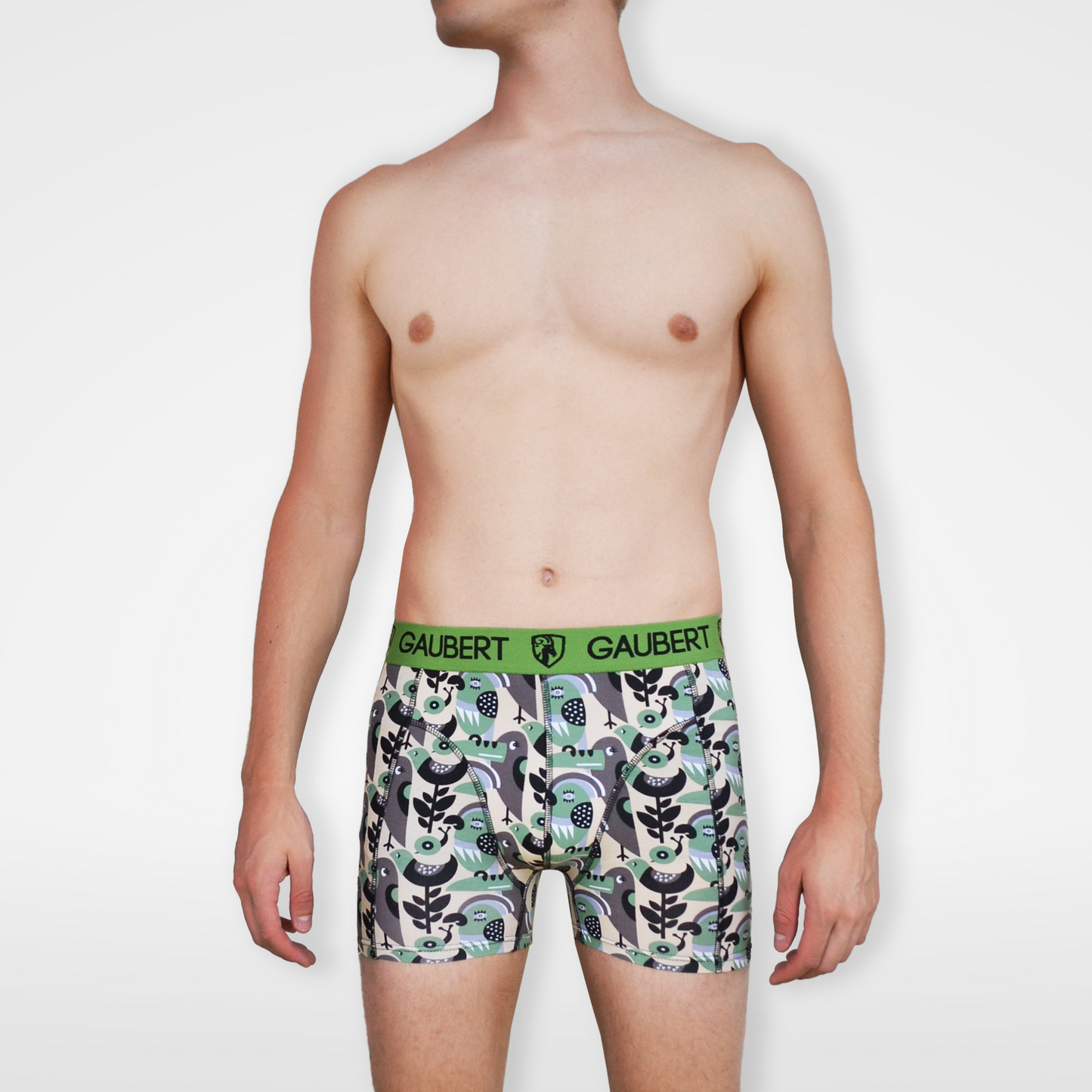 Gaubert Bambus-Boxershorts | 3 Stück | Fische und Häuser | Türkis