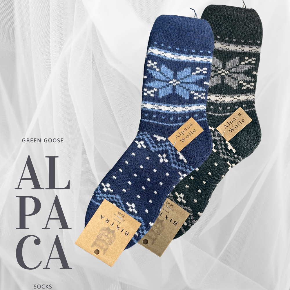 Alpaca Socks Women | 2 Pair | Blue grey