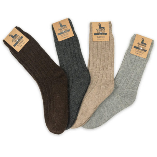 Alpakasocken Damen | 2 Paar | Blau grau