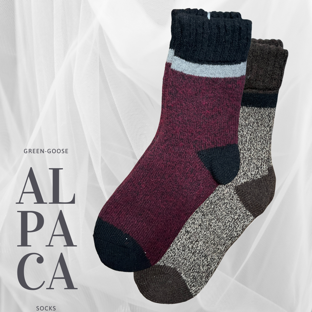 Alpakasocken Damen | 2 Paar | Blau grau