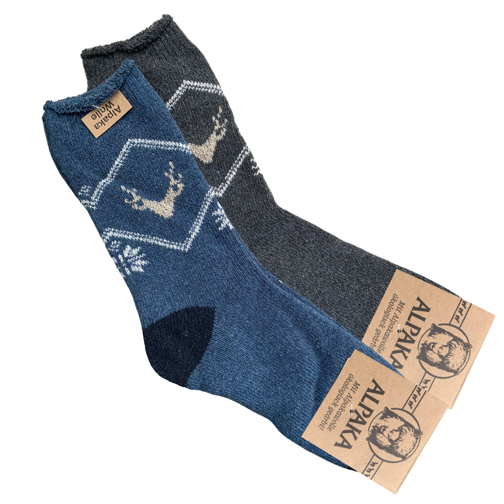 Alpaca Socks Women | 2 Pair | Blue grey