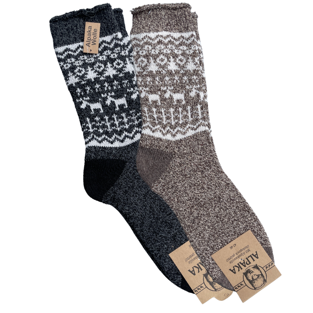 Alpaca Socks Women | 2 Pair | Blue grey