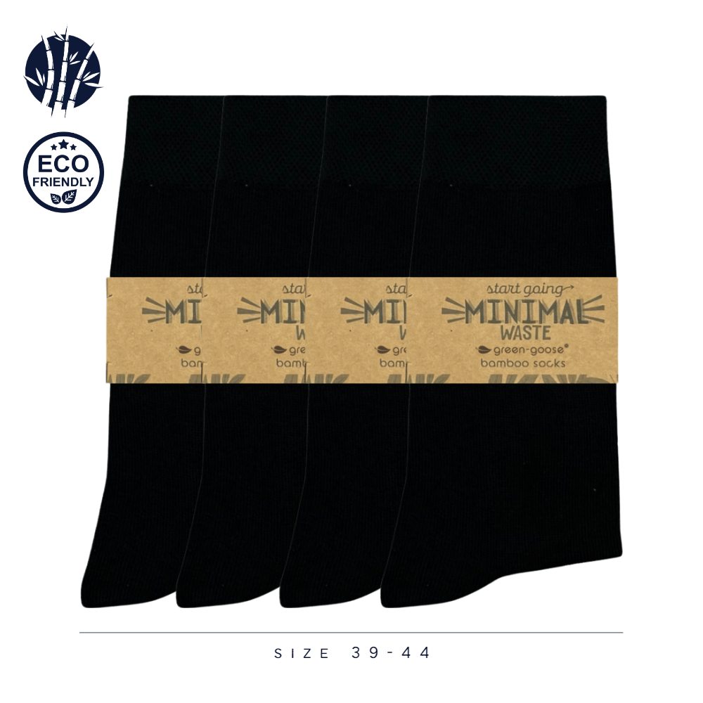Bamboo Socks | 2 Pair | Black | 39-44