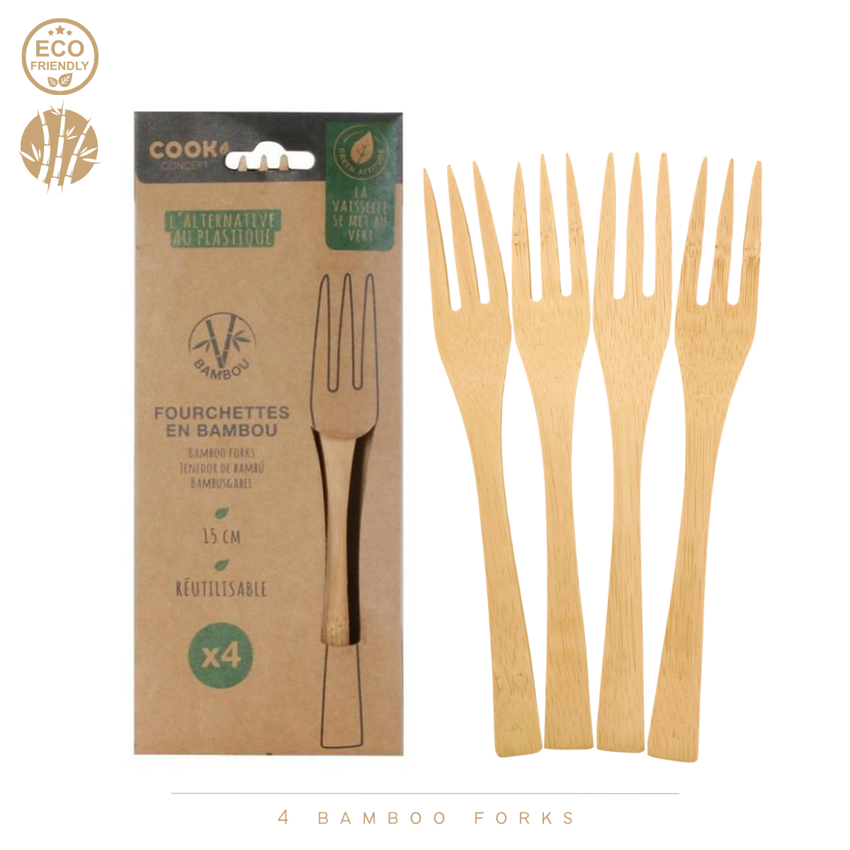 Cook Concept Bamboe Vorken | 16 Stuks | 15 cm