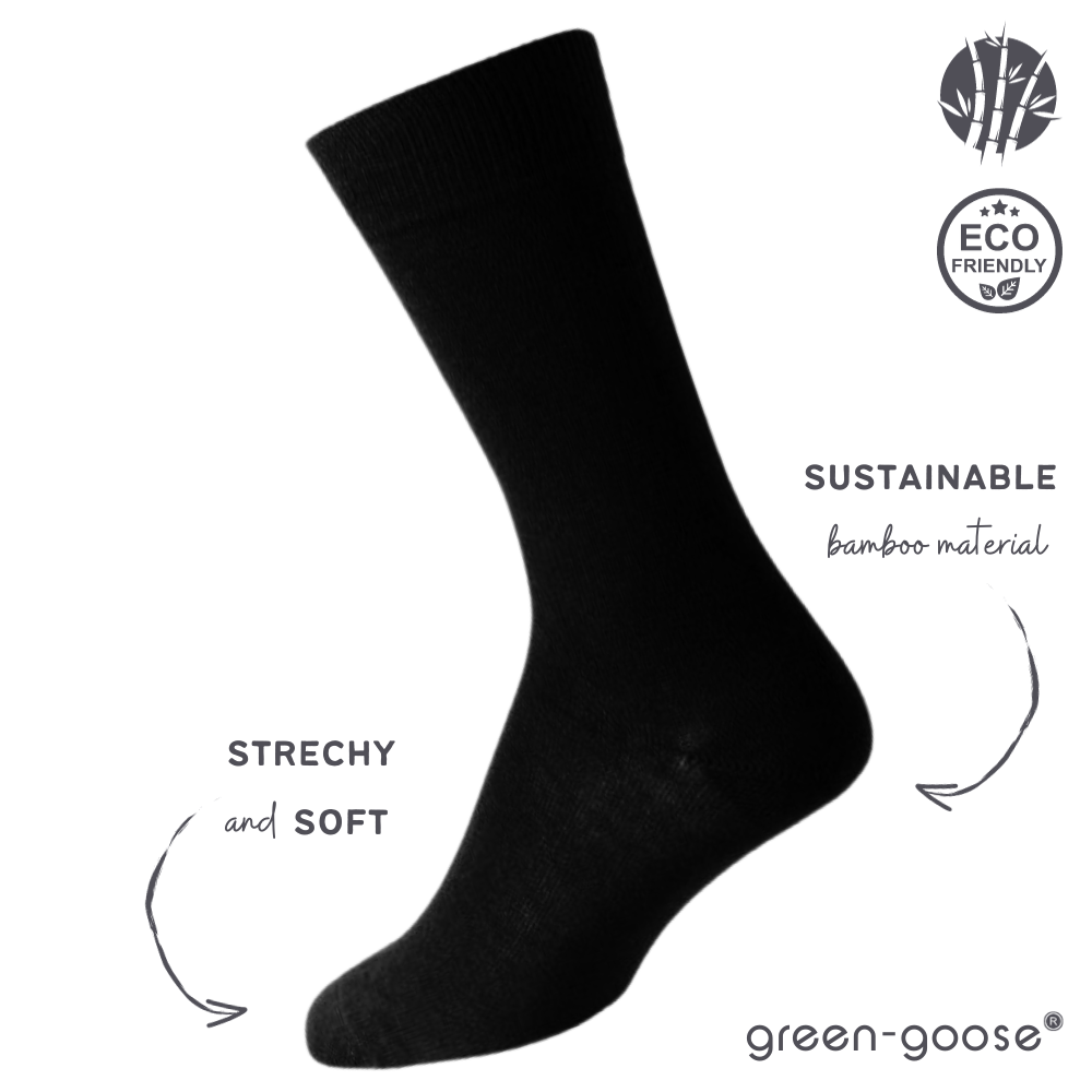 green-goose Bamboe Heren Sokken | 4 Paar | Donker Mix | 39-44