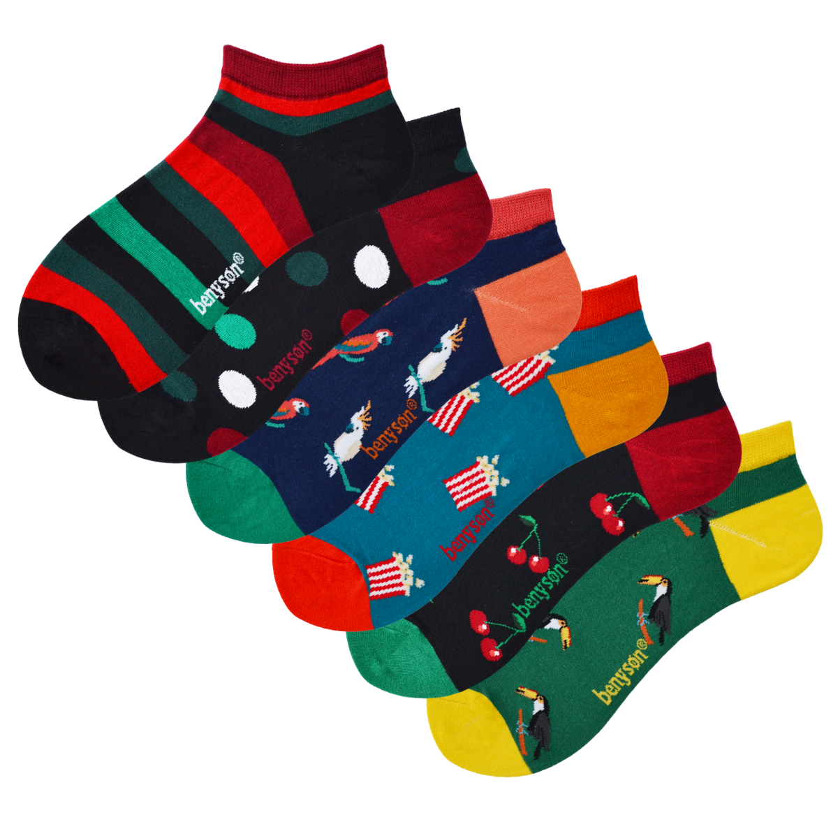 4 Pairs of Bamboo Socks Ladies | Diamonds | Size 35-40