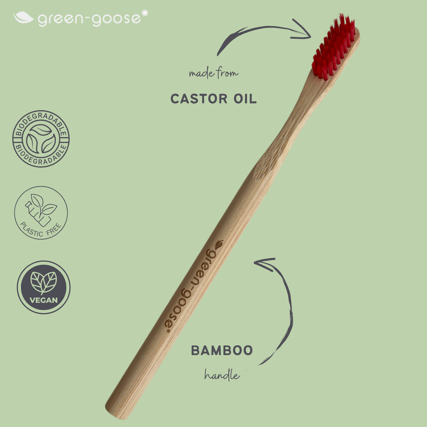 Bamboo Toothbrush | 4 Pieces | Hard