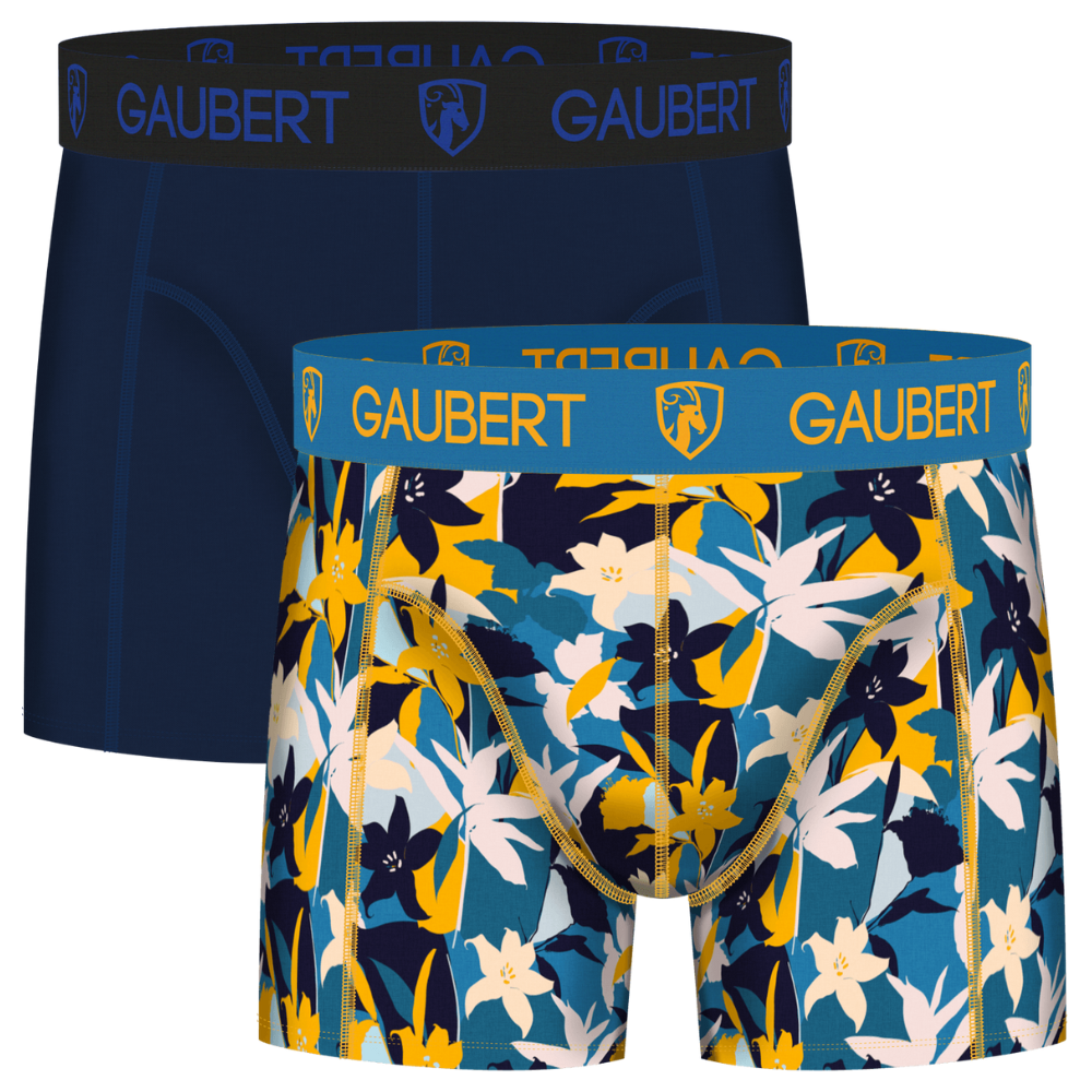 Gaubert Bambus-Boxershorts | 3 Stück | Fische und Häuser | Türkis