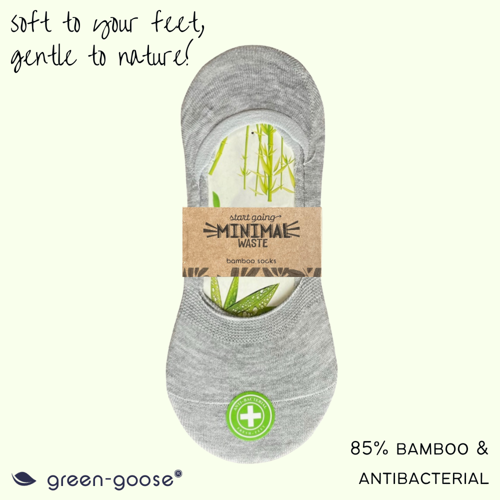 5 Pairs of Bamboo Footies Ladies | Gray | Size 35-39