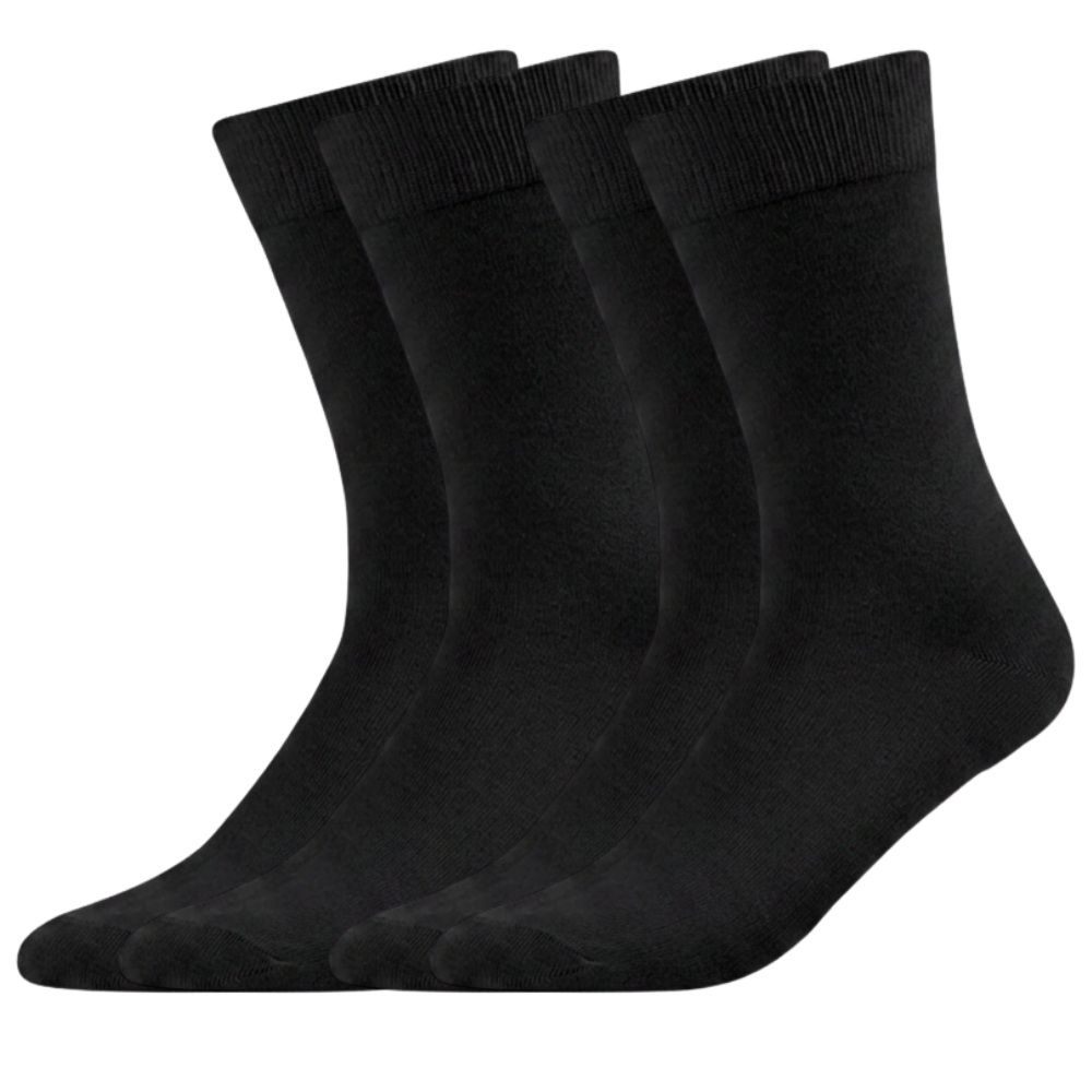green-goose Bamboo Unisex Socks - 2 Pairs - Black - 95% Bamboo