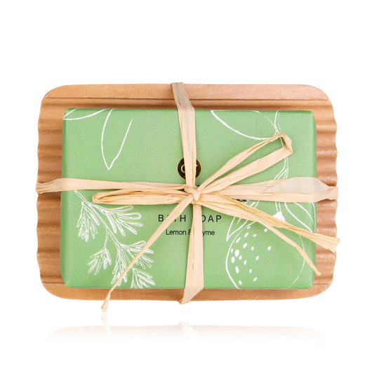Soap with Olive Tree Wood Soap Holder | Lavender, Rose