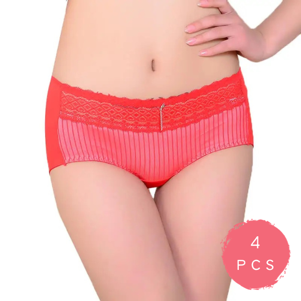 Bamboo Ladies Slip | 2 Pieces | Size S/M | Red
