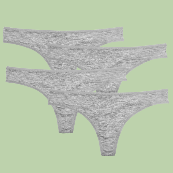 Bamboo Ladies Thong | 2 Pieces | Gray