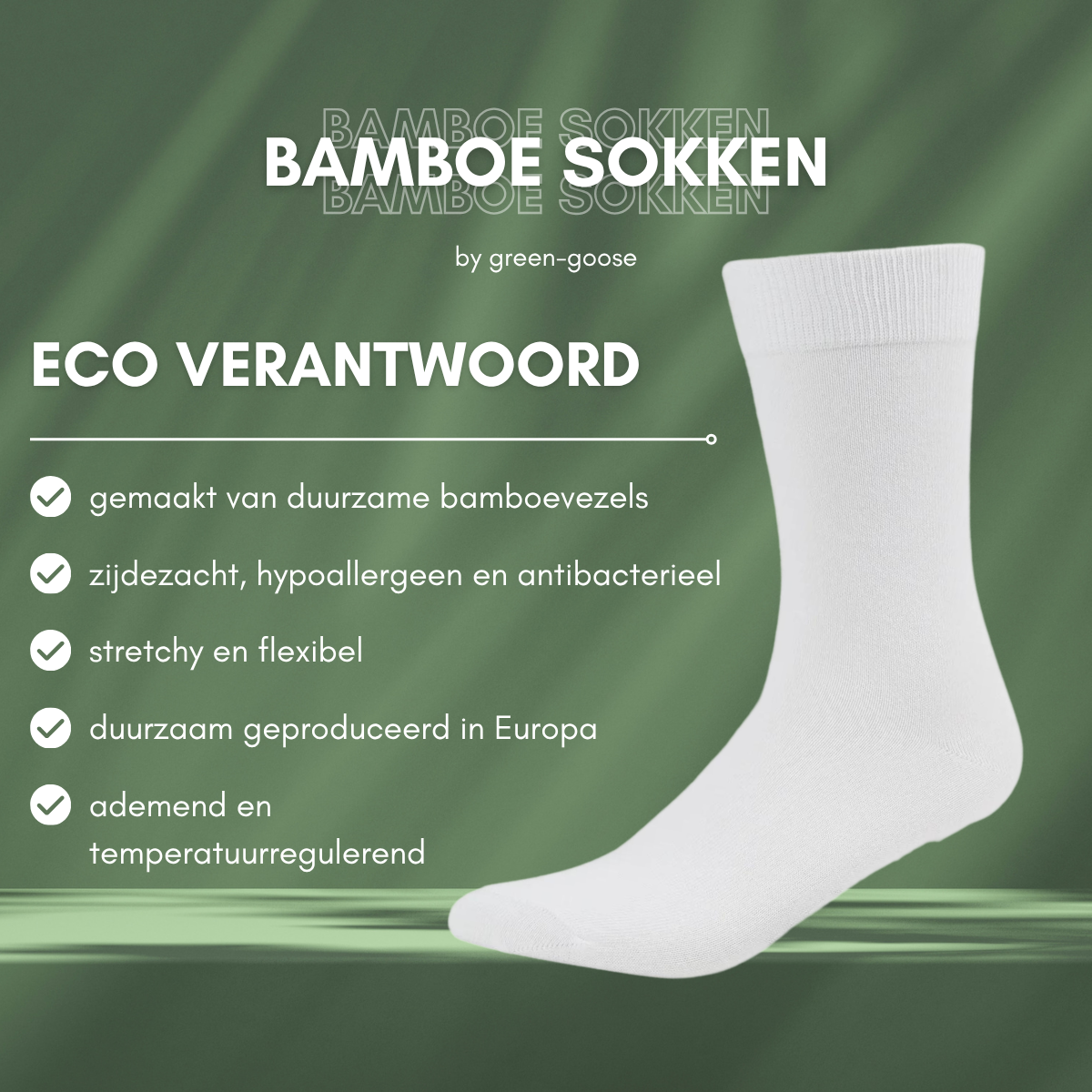 green-goose Bamboe Sokken - 4 Paar - Wit
