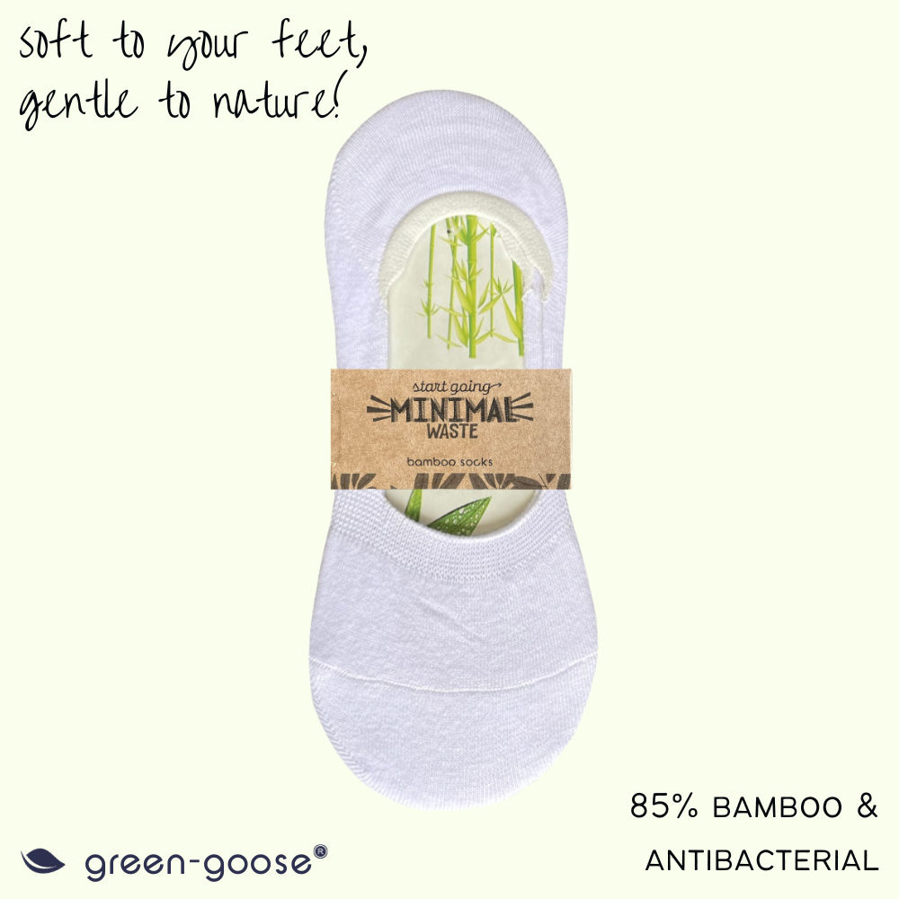 5 Pairs of Bamboo Footies | Ladies | White | 35-39