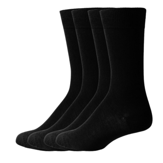 green-goose Bamboo Unisex Socks - 2 Pairs - Black - 95% Bamboo