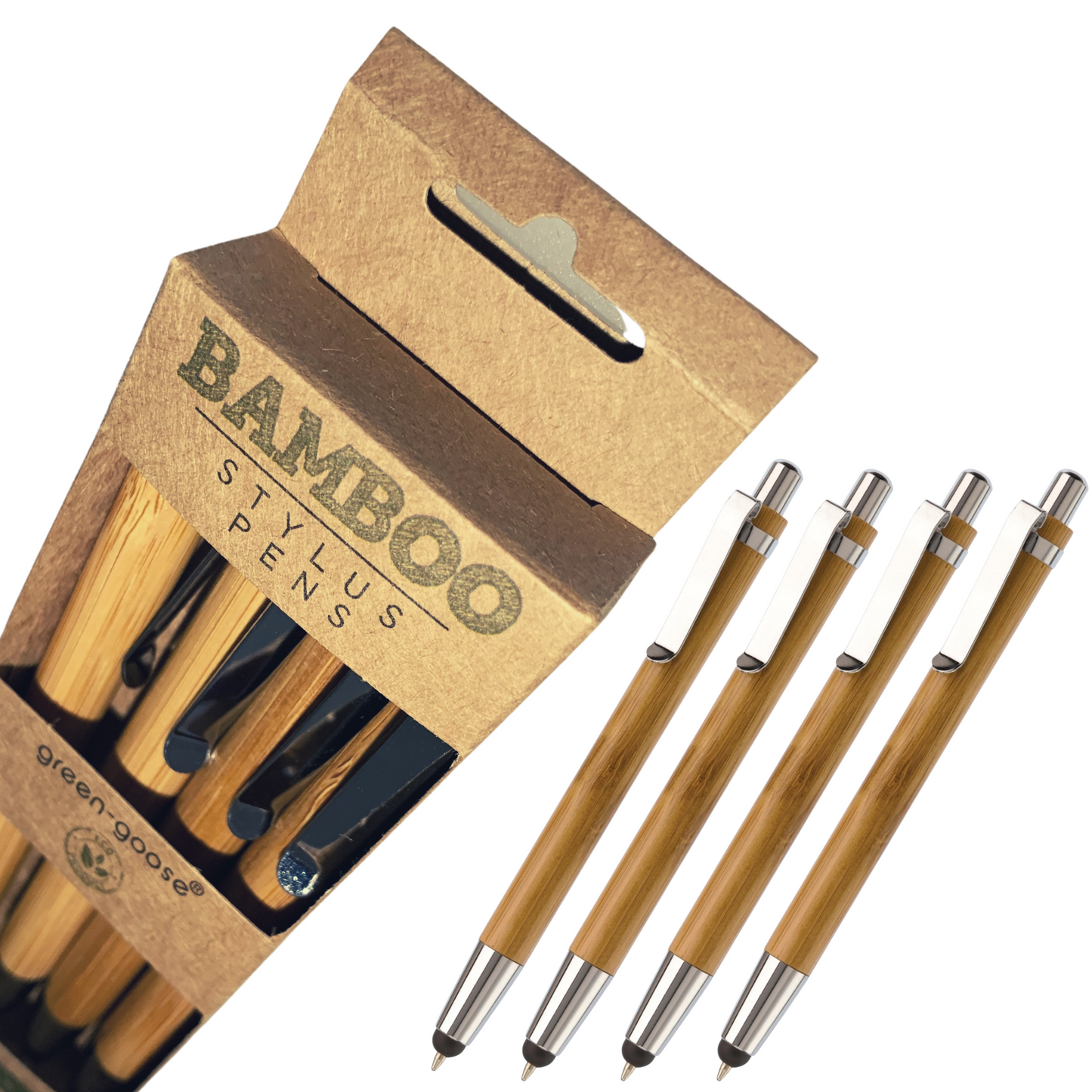 Bamboo Stylus Pen | 4 pieces